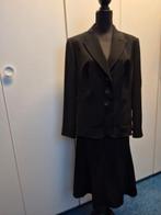 Mantelpakje zwart Frank Walder 44/46, Kleding | Dames, Kostuum of Pak, Zwart, Maat 46/48 (XL) of groter, Ophalen of Verzenden