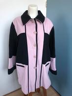 Un jour ailleurs zwart roze 48 mantel wol wollen, Zwart, Maat 46/48 (XL) of groter, Ophalen of Verzenden, Zo goed als nieuw