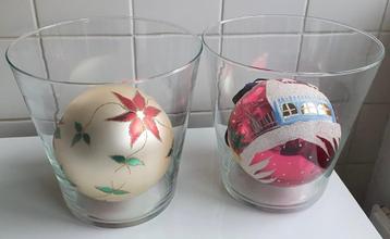 Retro prachtige kerst(raam)ballen - mondgeblazen / echt glas beschikbaar voor biedingen