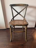 Stoelen vintage met rotan zitting (2), Huis en Inrichting, Gebruikt, Bruin, Ophalen of Verzenden, Eén