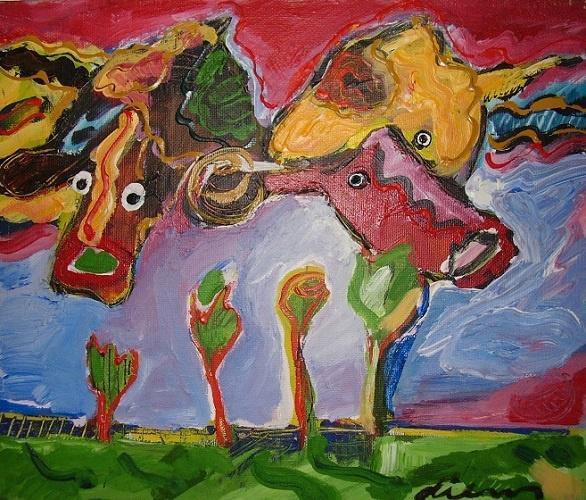 Peter Diem - "Tulip Watch", Antiek en Kunst, Kunst | Schilderijen | Modern, Ophalen