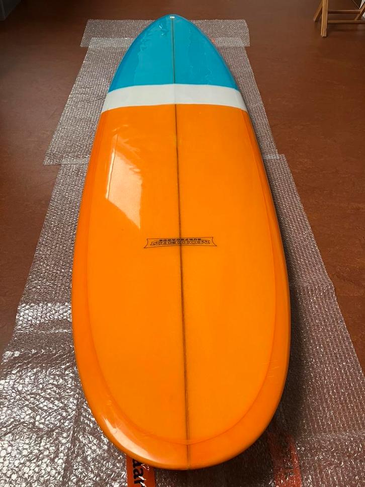 Modern Love Child surfboard 7.0 (52.6 L) incl. boardbag, Watersport en Boten, Golfsurfen, Gebruikt, Met vinnen, Met draagtas, Met koord