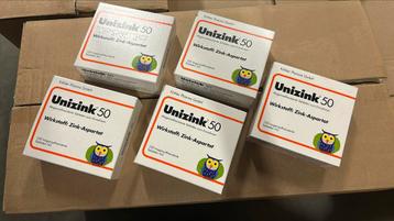 Unizink 50 tabletten Zink Aspartaat. 100 stuks. beschikbaar voor biedingen