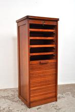 Vintage eiken roldeurkast archiefkast kast jaren 30, Minder dan 50 cm, Gebruikt, Verzenden, 100 tot 150 cm
