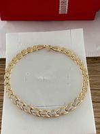 14 karaat gouden armband, wit en geel goud, Sieraden, Tassen en Uiterlijk, Armbanden, Ophalen of Verzenden, Nieuw, Goud, Goud