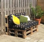 Pallet bank kussens luipaard, Tuin en Terras, Tuinbanken, Ophalen, Zo goed als nieuw, Overige materialen
