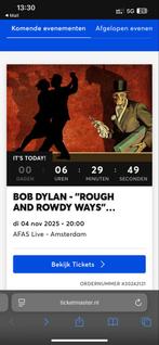 Bob Dylan - 2 tickets 4 november black box, Tickets en Kaartjes, Twee personen, November