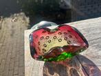 Murano design asbak wijnrood groen, Antiek en Kunst, Ophalen of Verzenden