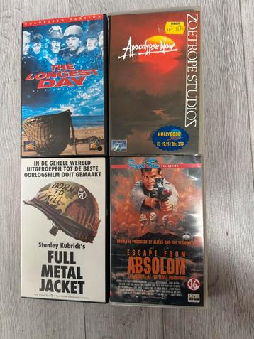 Oorlog & Actie VHS set – Apocalypse Now, Full Metal Jacket beschikbaar voor biedingen