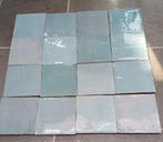 1,5 m2 zellige tegels aqua, glanzend 12,5x12,5 cm, Ophalen, Nieuw, Minder dan 5 m², Wandtegels