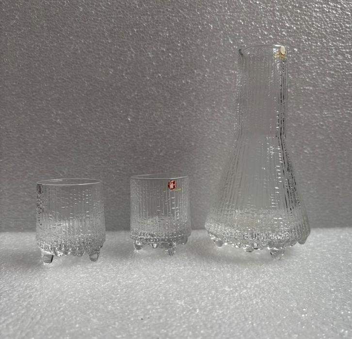 Iittala - schenkkan + 2 glaasjes - Tapio Wirkkala, Antiek en Kunst, Antiek | Glas en Kristal, Ophalen of Verzenden