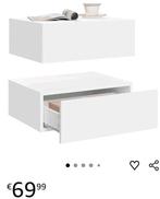 Set van 2 zwevende nachtkastjes met lade, zwevende nachtkast, Huis en Inrichting, Kasten | Schoenenkasten, Ophalen of Verzenden