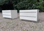 2x Retro Nachtkastjes Moser, RAL-9010, Ophalen, Gebruikt, 65 cm of meer, Minder dan 55 cm