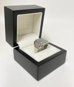 18 K Gouden Heren Ring 0.90 ct Briljant Geslepen Diamant, Goud, Goud, Met edelsteen, Heer