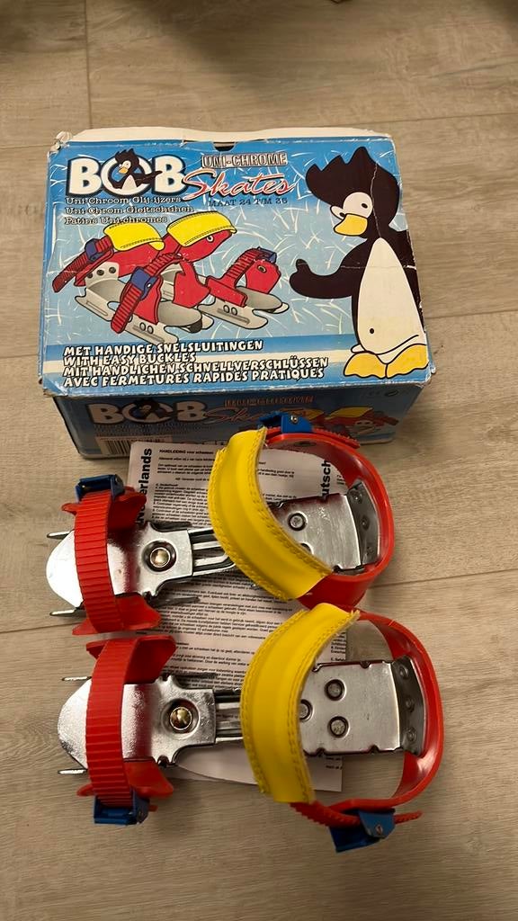 Kleuter schaatsen Bob glij-ijzers mooie staat, Overige merken, Gebruikt, Overige typen, Ophalen of Verzenden