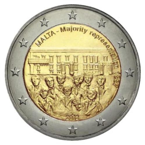 2 euro Malta “Stemrecht 1887’’ UNC 2012, Postzegels en Munten, Munten | Europa | Euromunten, Losse munt, 2 euro, Malta, Verzenden