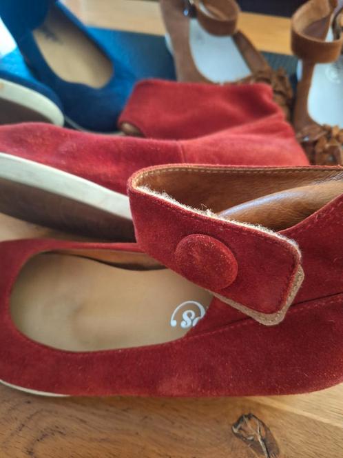 FOOTNOTES maat 40 G....zgan! 4 paar ,allen suède leer., Kleding | Dames, Schoenen, Zo goed als nieuw, Blauw, Ophalen of Verzenden