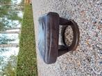 Voetenbank leer  gratis, Ophalen, Minder dan 50 cm, Gebruikt, Leer
