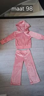 Roze velours pak maaat 98, Ophalen of Verzenden, Zo goed als nieuw, Meisje, Setje