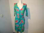 Lien & Giel kleurrijke voorjaars jurk bloemen print kleur S, Zo goed als nieuw, Maat 36 (S), Lien & Giel, Verzenden