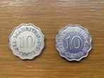 Munten Mauritius 10 cents 1947 en 1975, Ophalen of Verzenden, Setje