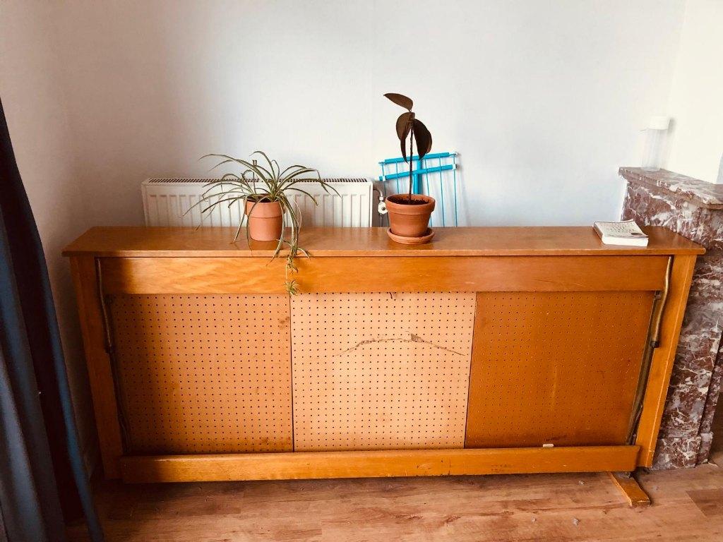 Vintage Hazenberg opklapbed, Ophalen, Gebruikt, Eenpersoons, Vintage