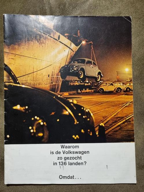 Oude reclamefolder van een Volkswagen Kever, Boeken, Catalogussen en Folders, Gelezen, Folder, Ophalen of Verzenden