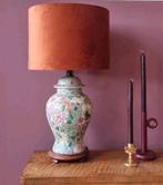 Tafel lamp porselein bloemmotief, Huis en Inrichting, Lampen | Tafellampen, Ophalen, Zo goed als nieuw, Minder dan 50 cm