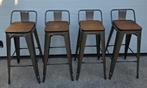 4 x Industriële barkrukken bar krukken barstoelen Tolix cafe, Huis en Inrichting, Barkrukken, 5 krukken of meer, Ophalen of Verzenden