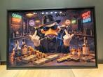 Donald Duck Kunst op plexiglas met zwarte rand, Ophalen of Verzenden