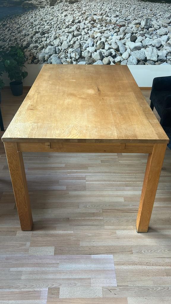 Houten eettafel, Huis en Inrichting, Tafels | Eettafels, Gebruikt, 50 tot 100 cm, 150 tot 200 cm, Vier personen, Rechthoekig, Ophalen