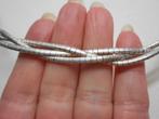 Zilveren zwaar gevlochten vintage collier (spang) nr.604, Verzenden, Zo goed als nieuw, Zilver, Zilver