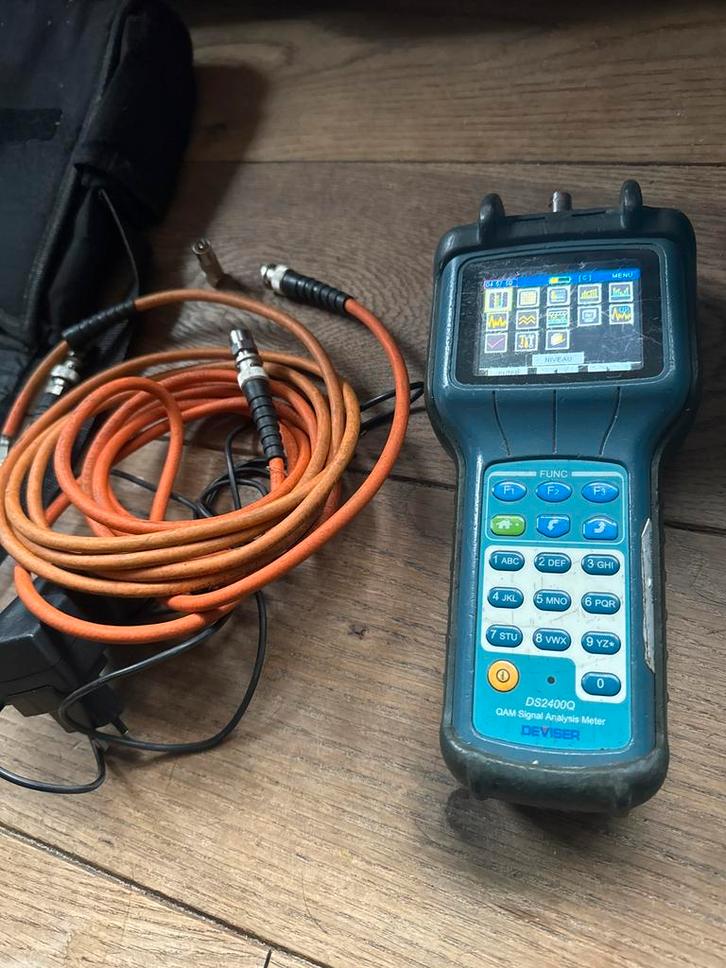 Deviser DS2400Q QAM signaalmeter – BER/MER – compleet va 27€, Doe-het-zelf en Verbouw, Meetapparatuur, Gebruikt, Ophalen of Verzenden