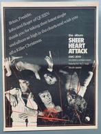 QUEEN 1974 Advertentie SHEER HEART ATTACK Freddie Mercury, Gebruikt, Ophalen of Verzenden, 12 inch, Poprock