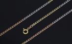 Tricolor 14k gouden gourmet schakel ketting heren dames luxe, Sieraden, Tassen en Uiterlijk, Kettingen, Voordeelsieraden, Ophalen of Verzenden