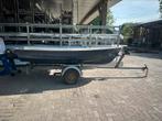 Bootje vlet polyester 4m met trailer, Watersport en Boten, Ophalen, Zo goed als nieuw, Overige typen, Motorboot