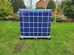 IBC container 1000 liter blauw anti-alg - gespoeld, Tuin en Terras, Regentonnen, Ophalen, Kunststof, -, Zo goed als nieuw