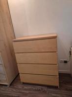 Malm ladekast 4 lades beukenfineer, Huis en Inrichting, Ophalen, Gebruikt, 50 tot 100 cm, 3 of 4 laden