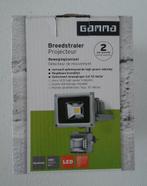 GAMMA breedstraler zilver met bewegingssensor 10W, Tuin en Terras, Overige materialen, Minder dan 50 watt, Wandlamp, Led