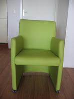 fauteuils / eetkamerstoelen 4 stuks leder, Huis en Inrichting, Fauteuils, Ophalen, Minder dan 75 cm, Leer, Zo goed als nieuw