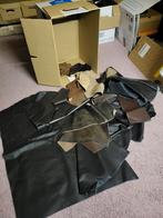 Doos met leer , lederen , lappen, Ophalen of Verzenden