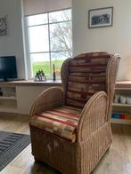 rieten fauteuil, Ophalen, Gebruikt, 75 tot 100 cm, Stof