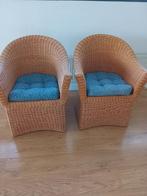 rotan setje, Ophalen, Twee, Bruin, Zo goed als nieuw
