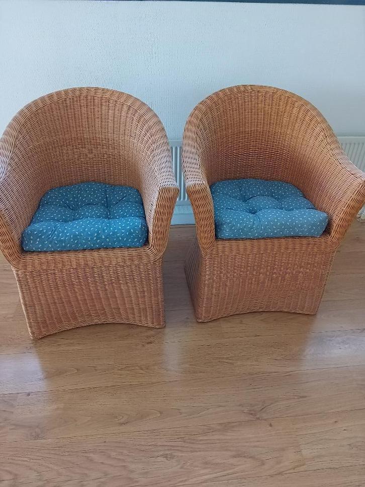 rotan setje, Huis en Inrichting, Stoelen, Zo goed als nieuw, Twee, Riet of Rotan, Bruin, Ophalen