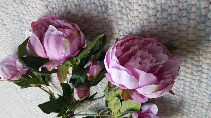 pioenroos rose kunstbloem pioenrozen nieuw, Huis en Inrichting, Woonaccessoires | Kunstplanten en Kunstbloemen, Nieuw, Ophalen of Verzenden