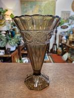 Scailmont Art Deco Vaas - Rookglas met Bloemmotief, Ophalen of Verzenden
