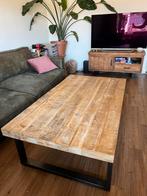 Mango houten salontafel en televisiemeubel, 100 tot 150 cm, Zo goed als nieuw, Minder dan 50 cm, Rechthoekig