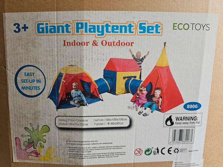 Kinder Speeltent - Giant Playtent Set, Kinderen en Baby's, Speelgoed | Speeltenten, Ophalen of Verzenden