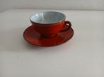 Vintage rode kop en schotel, Ophalen of Verzenden