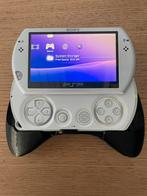 PSP Go met grip en oplader (nieuw scherm, cfw), Met games, Wit, Refurbished, Ophalen of Verzenden